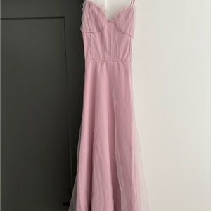 Elegant Pink Evening Gown